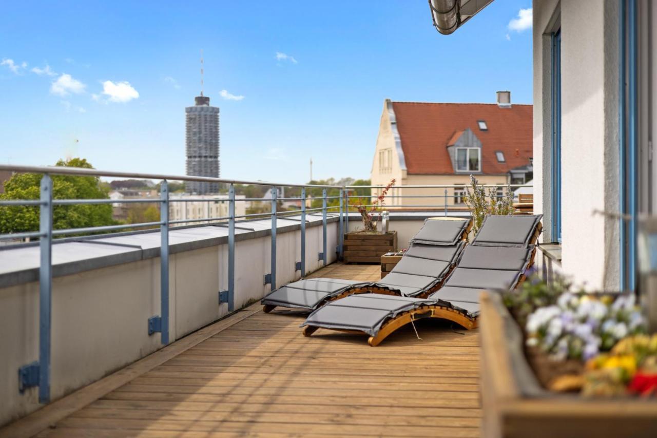 Arbio I Premium Penthouse Apartment Augsburg Exterior foto